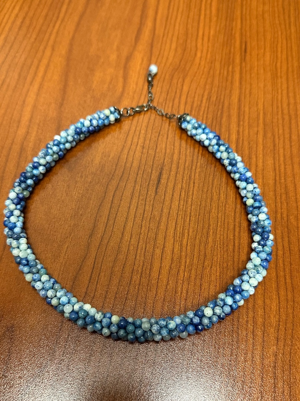 Blue Beaded Multi-Tone Necklace